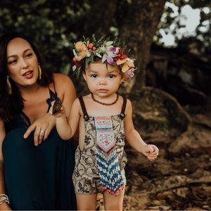 LIBOOSHA // Boho handmade one of a kind romper 24mo